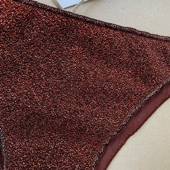 OSEREE Lumiere microkini bottom, Brown lured metallic, NWT, Size S - Picture 4 of 9